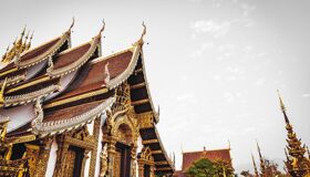Roofs of the temples in Thailand